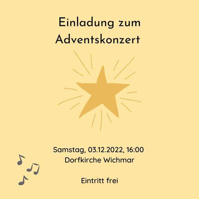 Meldung: 03.12. - Adventskonzert in Wichmar