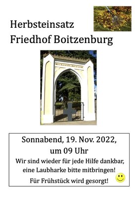 Friedhofseinsatz Boitzenburg (Bild vergrößern)