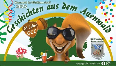 Karneval in Günthersdorf 2023 „35 Jahre GCC – Geschichten aus dem Auenwald“