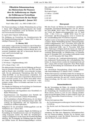 Meldung: Grundsteuerreform