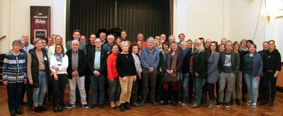 Bildunterschrift: Über 50 Kulturakteure konnte Landrätin Nicole Rathgeber im Rathaussaal in Großalmerode begrüßen.