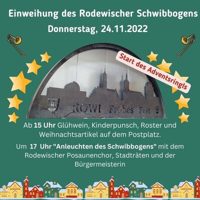 Foto zur Meldung: Anleuchten des ROWI Schwibbogens und Start des Advents-Ringls