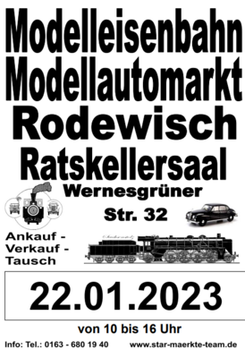 Modelleisenbahn/ Modellautomarkt Rodewisch