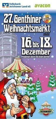 Foto zu Meldung: 27. Genthiner Weihnachtsmarkt vom 16. bis 18. Dezember 2022- Programmflyer