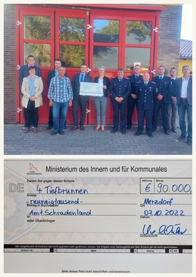 Amt Schradenland erhält 90.000 € für Löschwasserversorgung