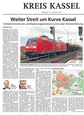 HNA vom 13.08. 2019 Streit Kurve Kassel (Bild vergrößern)