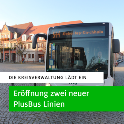 Meldung: Die Kreisverwaltung lädt ein: Eröffnung zwei neuer PlusBus Linien