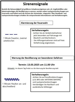 Sirenenprobealarm am 13.03.2025 um 11:00 Uhr (Bild vergrößern)