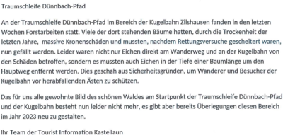 Information Dünnbach-Pfad