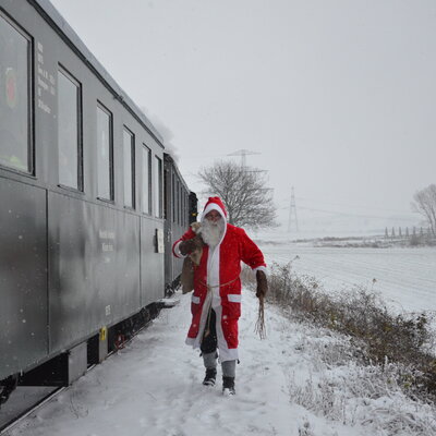 Foto zur Meldung: Nikolausfahrten bei der Mansfelder Bergwerksbahn