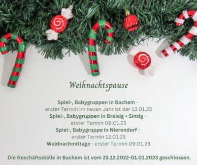 Foto zur Meldung: Unsere Weihnachtspausen