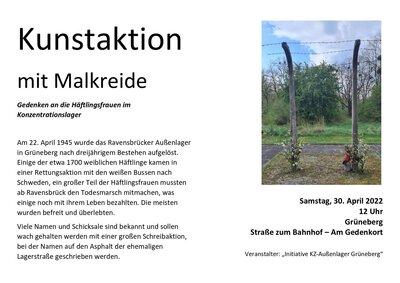 Kunstaktion mit Malkreide (Bild vergrößern)