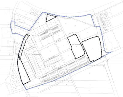 Bauleitplanung der Gemeinde Niederdorfelden Bebauungsplan „Im Bachgange“ 2. Änderung hier: Räumliche Geltungsbereiche des Bebauungsplans (Plan ist ohne Maßstab) (Bild vergrößern)