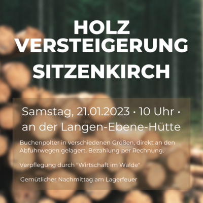 Holzversteigerung Sitzenkirch am 21.01.2023