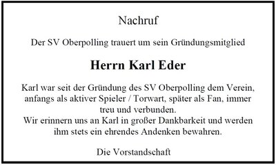 Nachruf Karl Eder (Bild vergrößern)