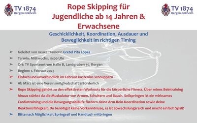 Neu Im Sportangebot: Rope Skipping