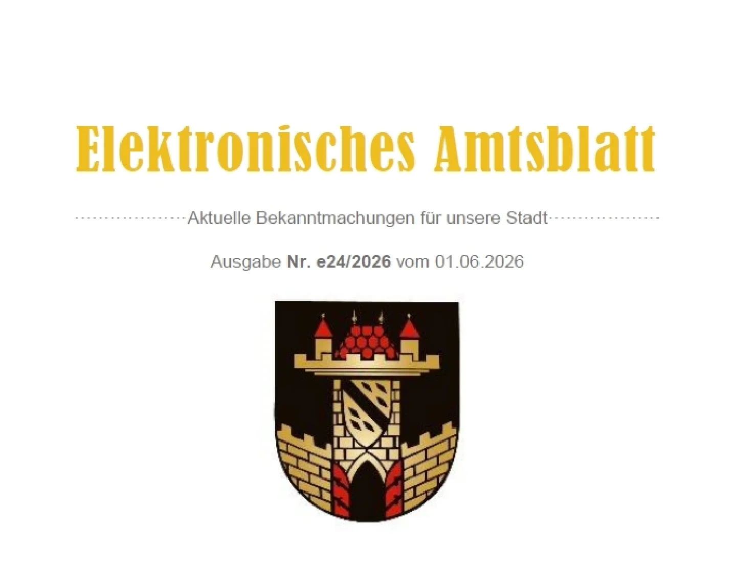 E-Amtsblatt Nr. e24/2026