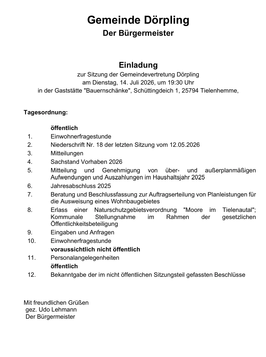 Einladung
