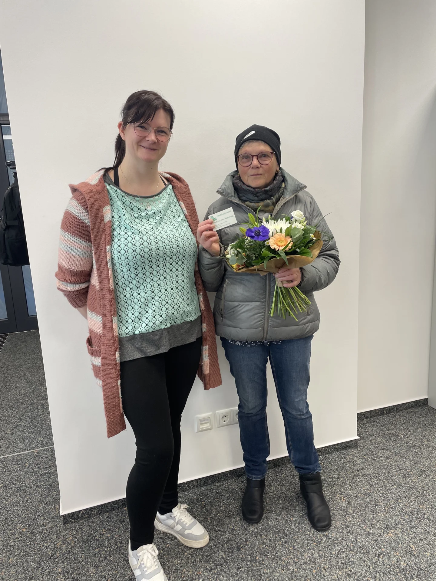 Erste Besucherin