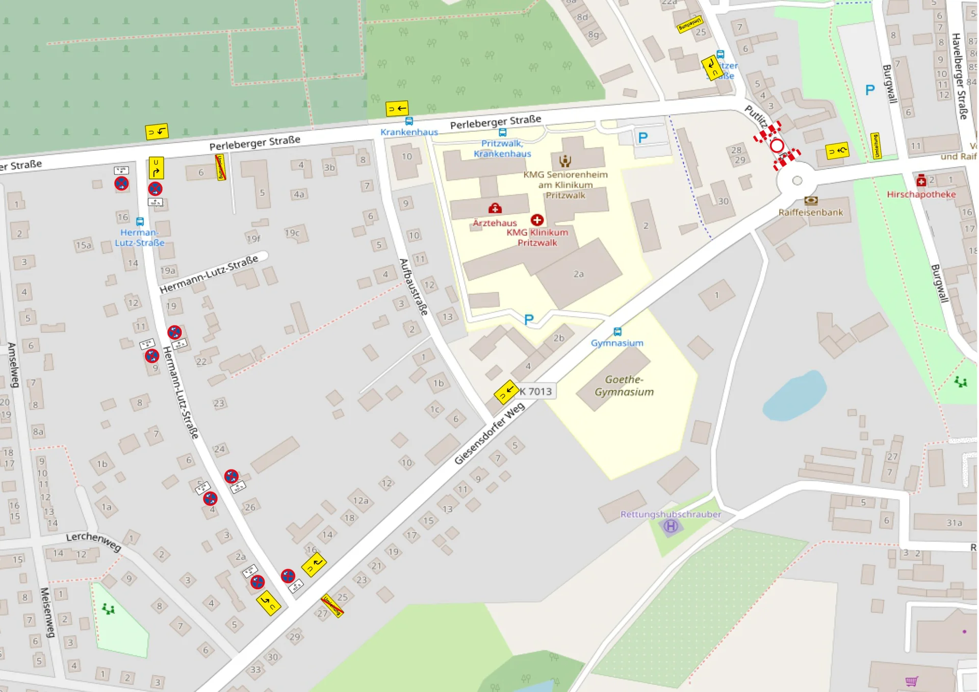 Umleitung Perleberger Kreisel. Quelle: Stadt Pritzwalk