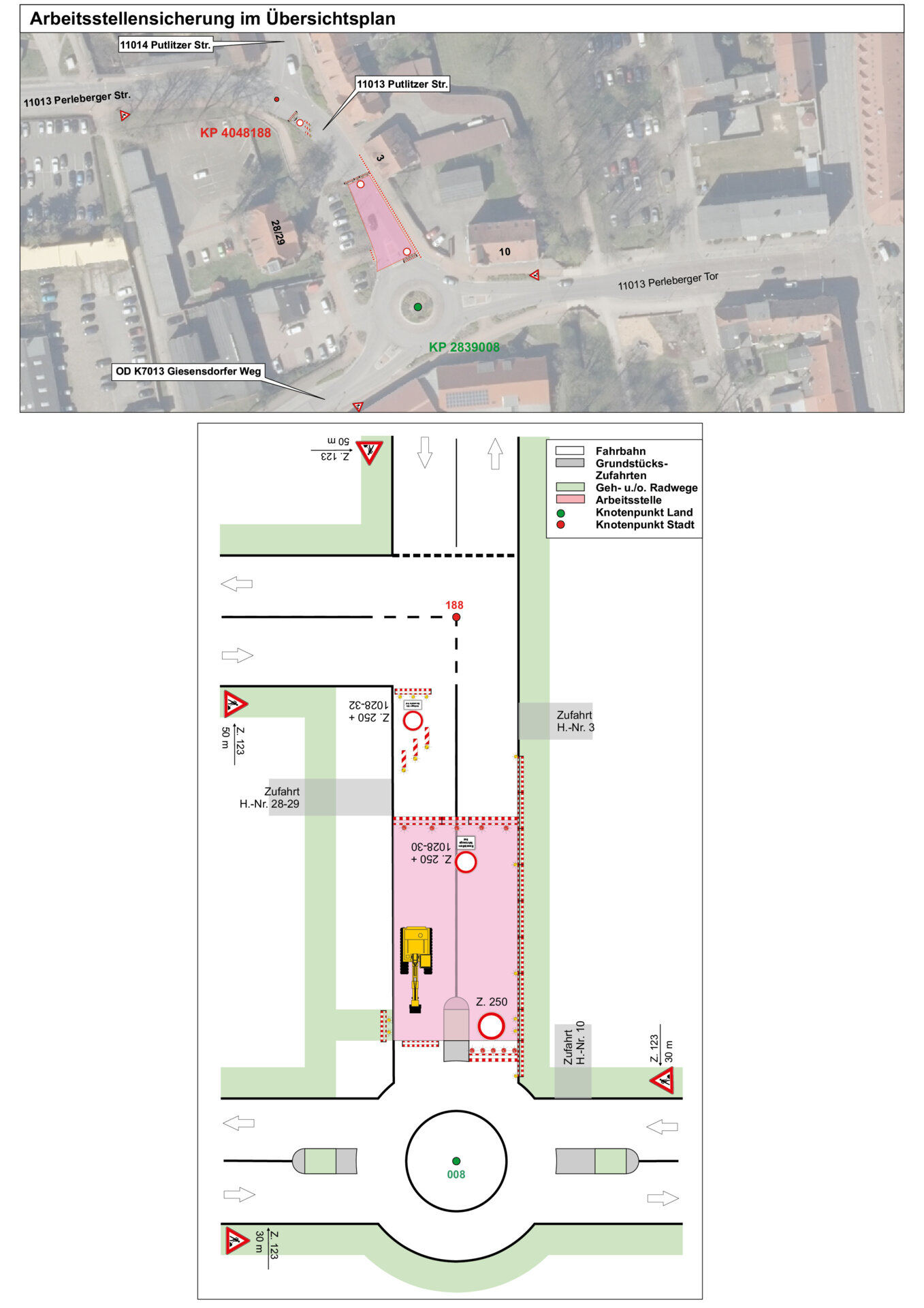 Umleitung Perleberger Kreisel. Quelle: Stadt Pritzwalk