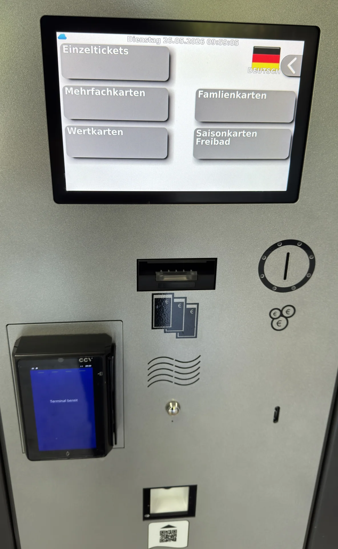 Neuer Kassenautomat