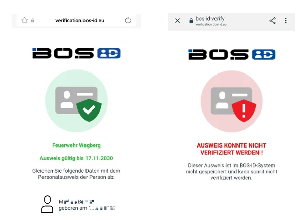 Digitaler Dienstausweis - Verifizierung