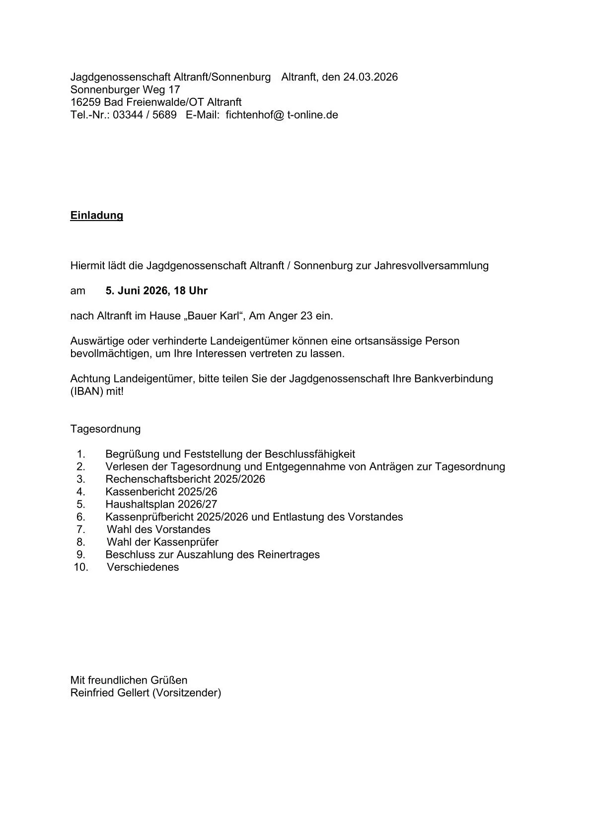 Einladung JG2026