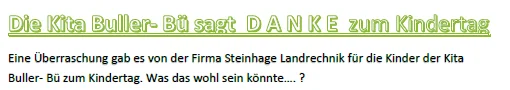 Kita Buller Bü sagt Danke