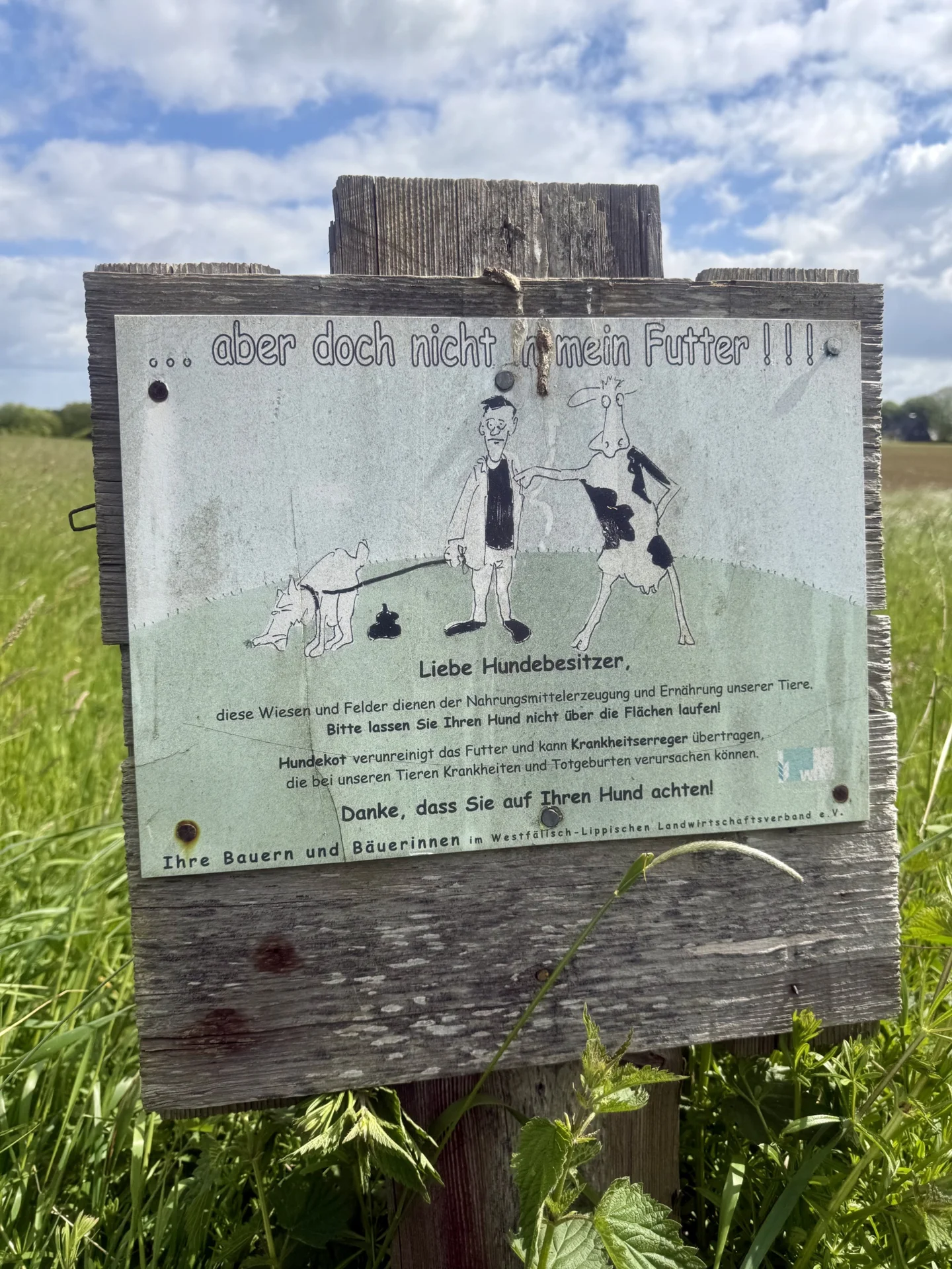 Hengsen Hunde Hinweistafel