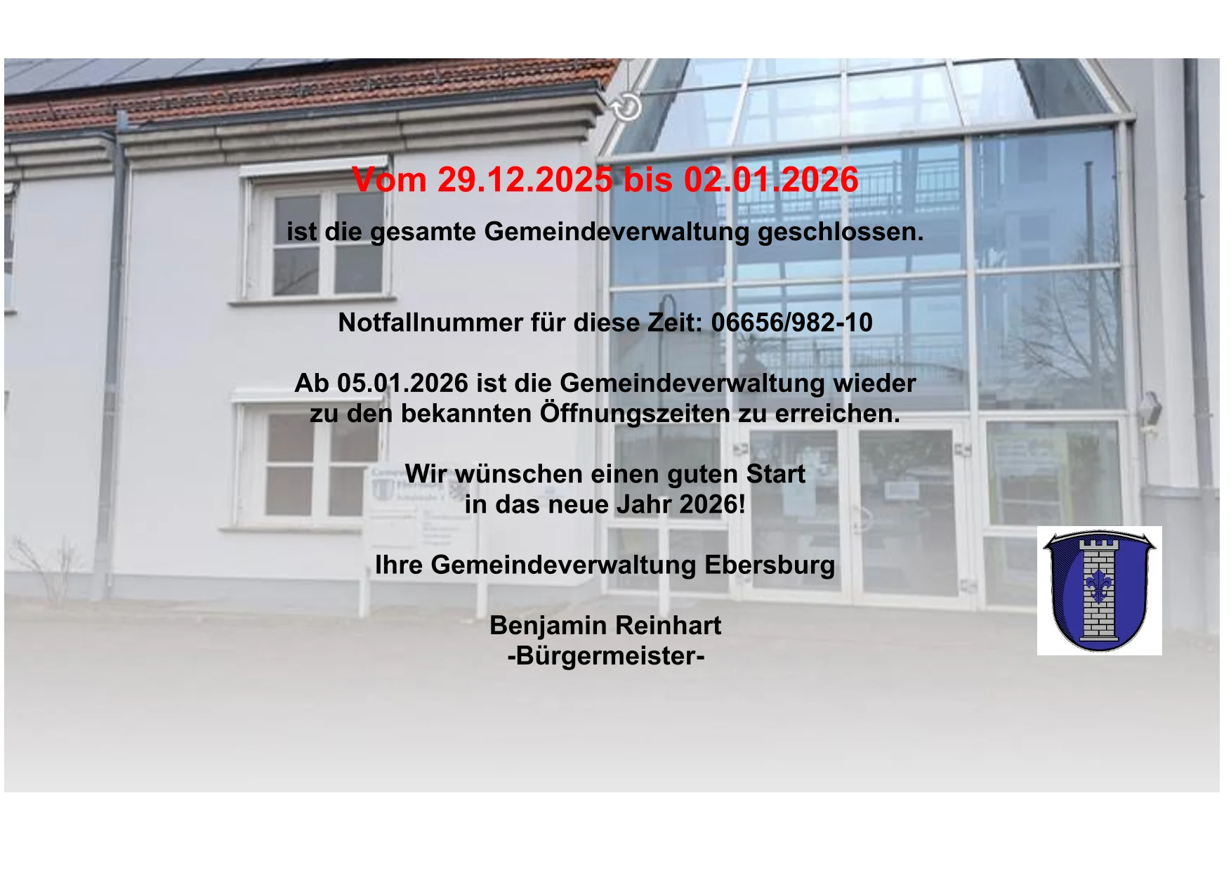 Schließung Verwaltung 2025-2026-1