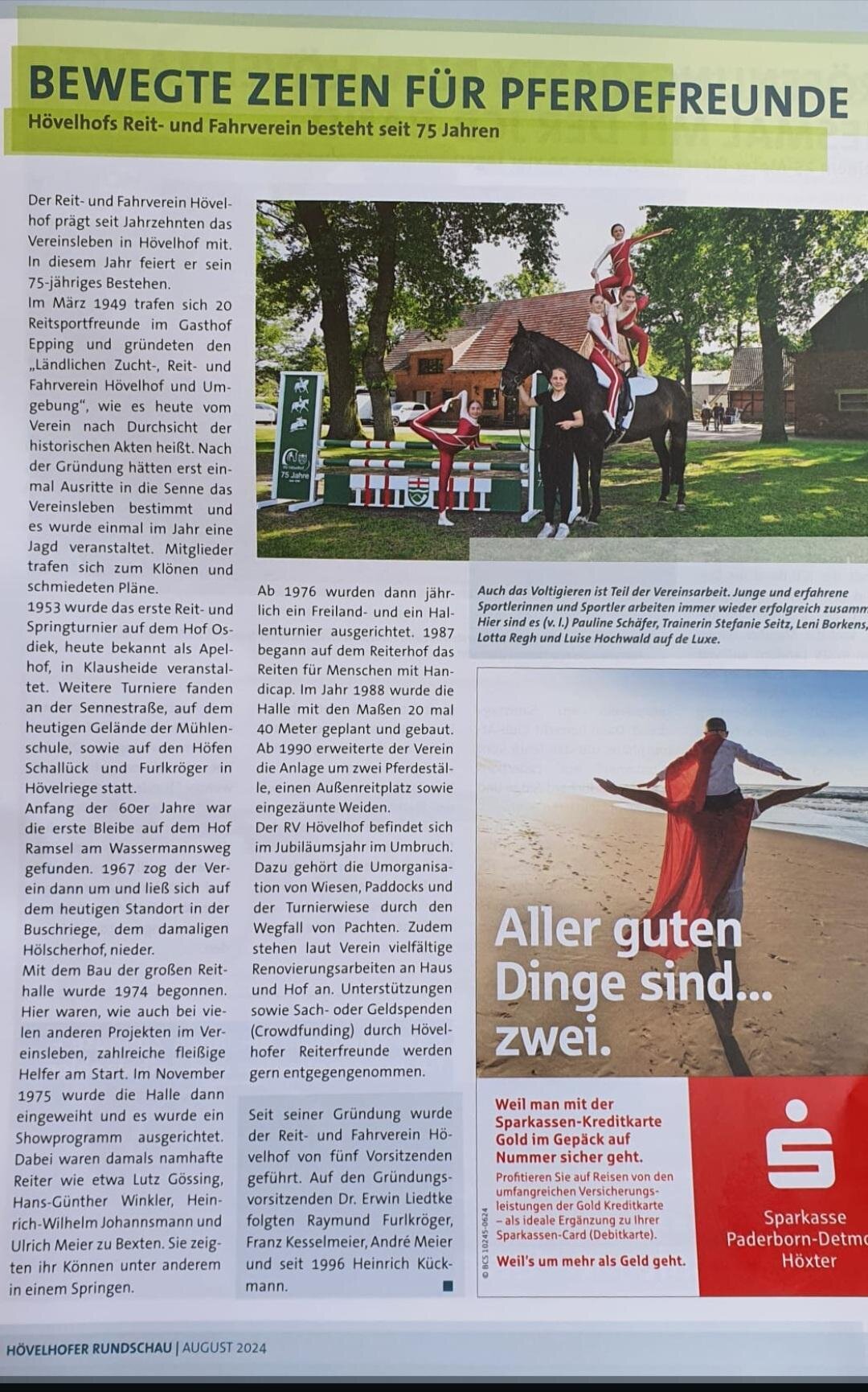 Artikel der Hövelhofer Rundschau