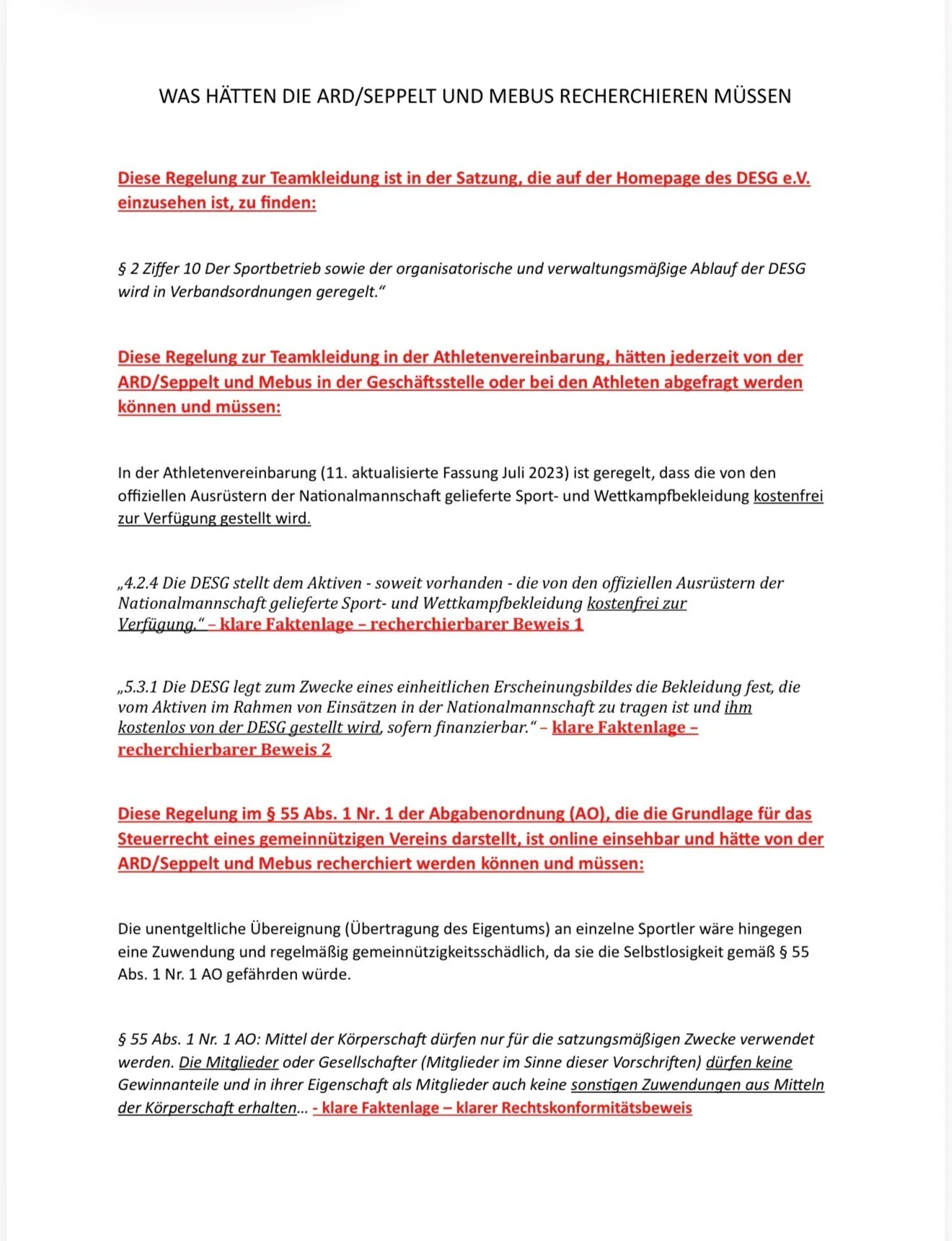 zwingender Rechercheweg