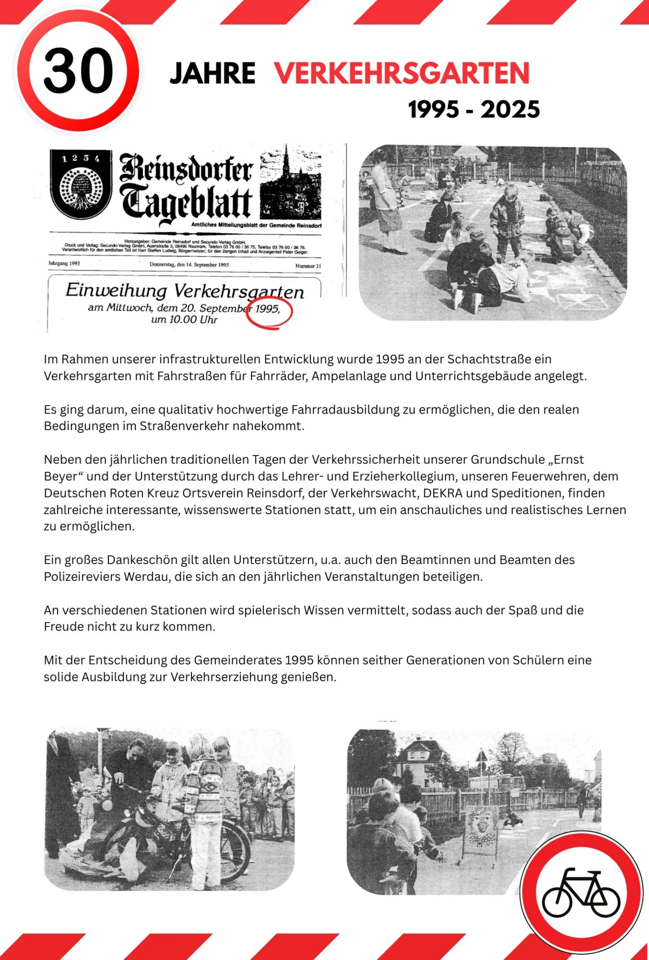 Verkehrsgarten 30 Jahre