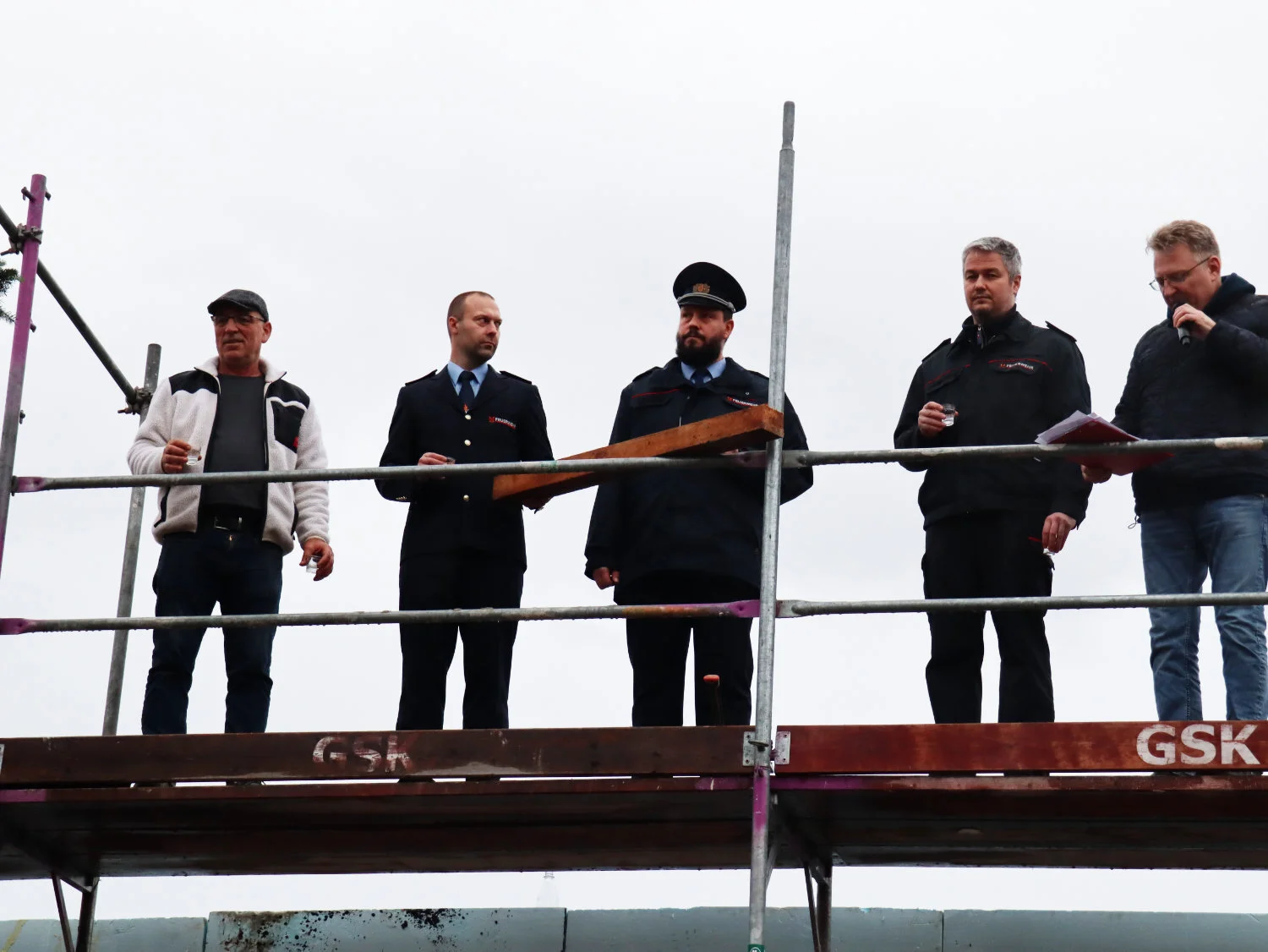 Richtfest Sozialtrakt Damsdorf Feuerwehr 2025