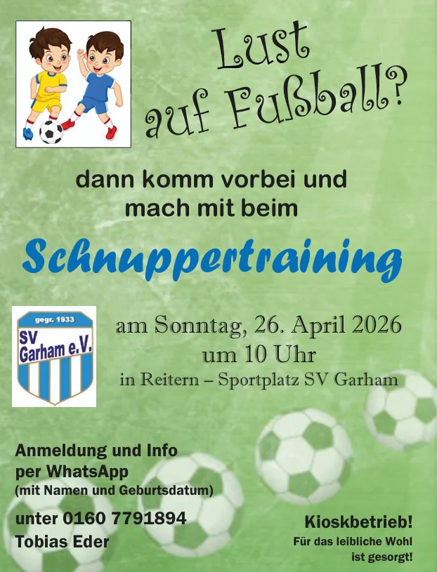 Schnuppertraining April 2026