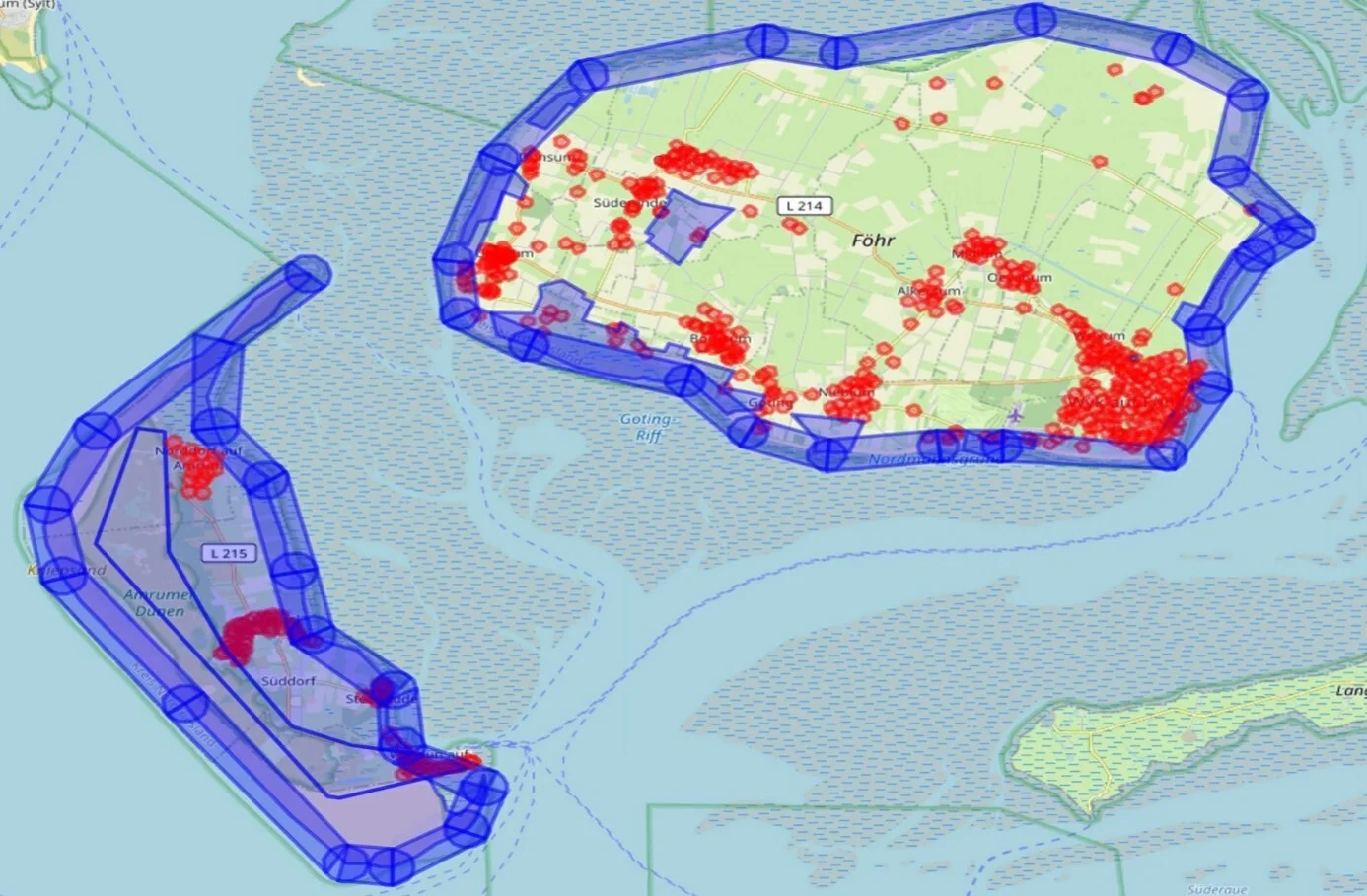 Silvester 2026 Karte Rot Brandlast Blau Naturschutzgebiet