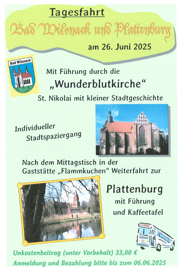 Tagesfahrt Bad Wilsnack