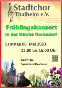 Frühlingskonzert mit dem Stadtchor Thalheim (Bild vergrößern)