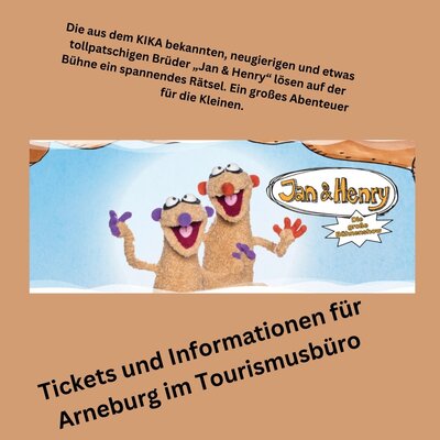 Jan & Henry - Die große Bühnenshow -Deutschlands beliebte Erdmännchen am 10.03.2023 in Arneburg