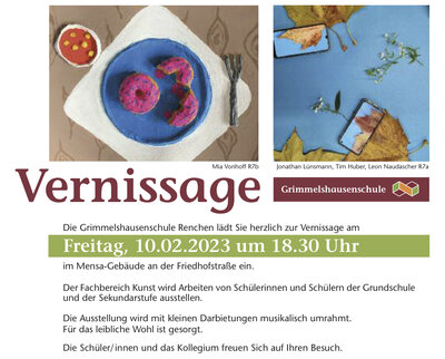 Vernissage am 10.2. an der Grimmelshausenschule Renchen