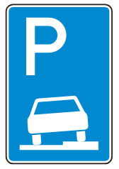 Information an Verkehrsteilnehmer - Parken auf Gehwegen (Bild vergrößern)