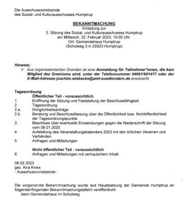 Sitzung des Sozial-und Kulturausschusses (Bild vergr&ouml;&szlig;ern)