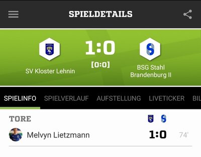 Der SV Kloster Lehnin steht im Halbfinale des Kreispokals. 🤩