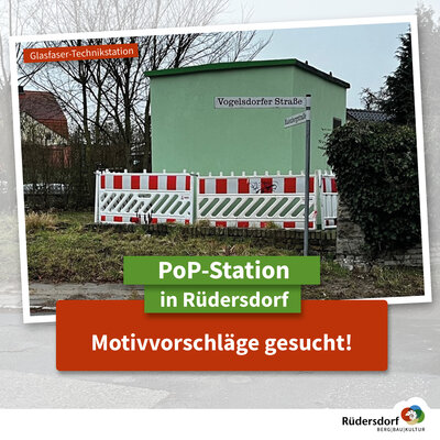 Motivvorschläge für die Glasfaser-Technikstation in Rüdersdorf gesucht
