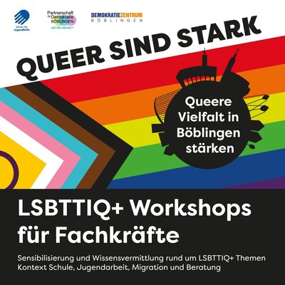 Vorschaubild der Meldung: „Queer sind stark"! Queere Beratungen jetzt auch in Böblingen
