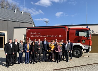 Kabinettssitzung im Brand- und Katastrophenschutzzentrum Luckau. Foto: Staatskanzlei Brandenburg (Bild vergrößern)