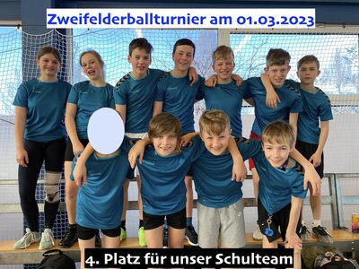 Foto zur Meldung: 4. Platz für unser Zweifelderballteam in Oranienburg - damit qualifiziert für das Kreisfinale!