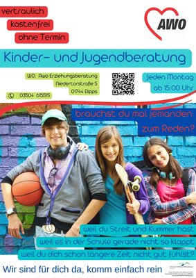 NEUES ANGEBOT in Dippoldiswalde: Kinder- und Jugendberatung - offene Sprechstunde (Bild vergrößern)