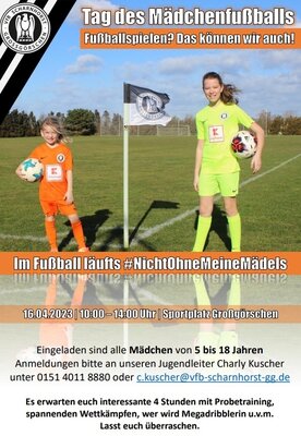 16.04.2023 Tag des Mädchenfußballs beim VfB Scharnhorst Großgörschen (Bild vergrößern)